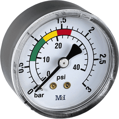 Manomètre de qualité pour pompes - Rifte Sud Image d'un manomètre pour pompes de qualité supérieure fabriqué par Rifte Sud